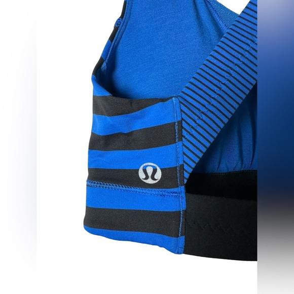 Lululemon In A Flash Bra Apex Stripe Baroque Blue Size 4 - Picture 6 of 9